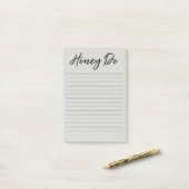 Honey Do List Gray Notitieblok Post-it® Notes (Op bureau)