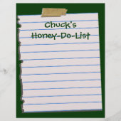 Honey Do List Letterhead Stationery (Voorkant)