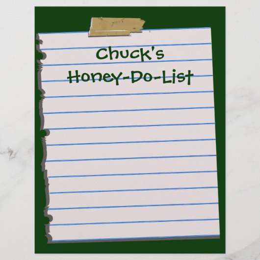 Honey Do List Letterhead Stationery (Voorkant)