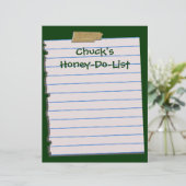 Honey Do List Letterhead Stationery (Staand voorkant)
