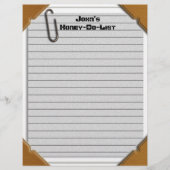 Honey-Do-List Letterhead Stationery (Voorkant)