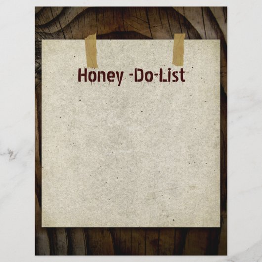 Honey-Do-List Letterhead Stationery (Voorkant)
