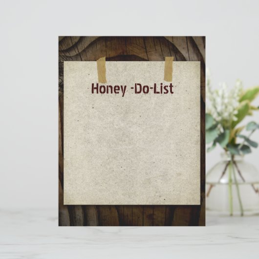 Honey-Do-List Letterhead Stationery (Staand voorkant)