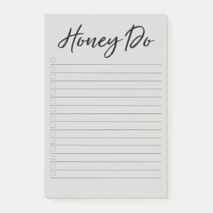 Honey Do List met Checkboxes Grey Notepad Post-it® Notes