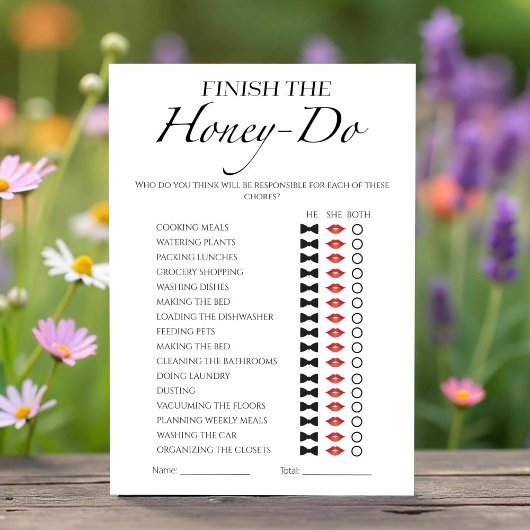 Honey Do List Minimalistisch Vrijgezellenfeest Gam Kaart