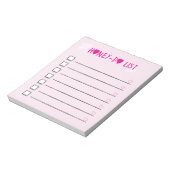 Honey Do List Roze Hearts Checklist Wife Husband Notitieblok (Linkerzijde)