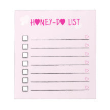 Honey Do List Roze Hearts Checklist Wife Husband