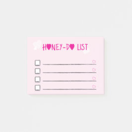Honey Do List Roze Hearts Checklist Wife Husband Post-it® Notes