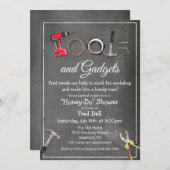 Honey Do Tools & Gadgets Bruiloft Man Invitatie Kaart (Voorkant / Achterkant)