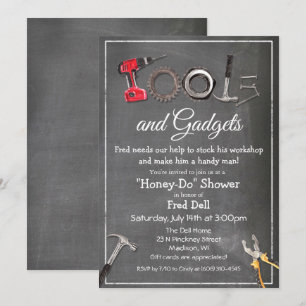 Honey Do Tools & Gadgets Bruiloft Uitnodiging Man