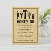 Honey Do Trouw Bruidsfeest Kaart (Staand voorkant)