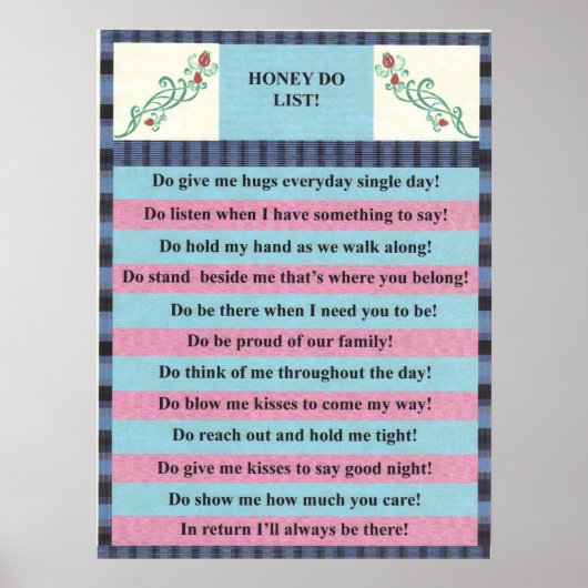 HONEY DOE LIJST! POSTER (Voorkant)