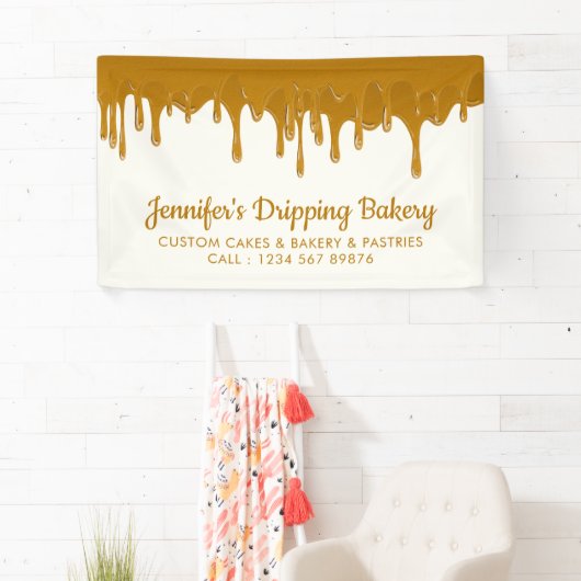 Honey Drip Bakery Chef Cafe Cake Display Spandoek (Insitu)