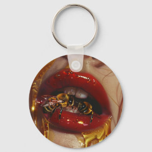 Honey Drip Beauty – Sensuele Gouden Portretten van Sleutelhanger