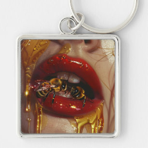 Honey Drip Beauty – Sensuele Gouden Portretten van Sleutelhanger