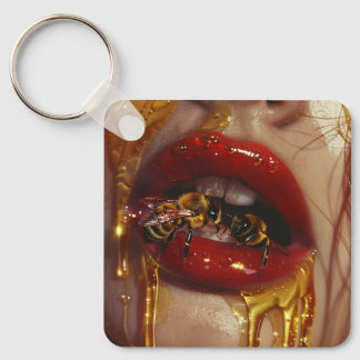 Honey Drip Beauty – Sensuele Gouden Portretten van Sleutelhanger