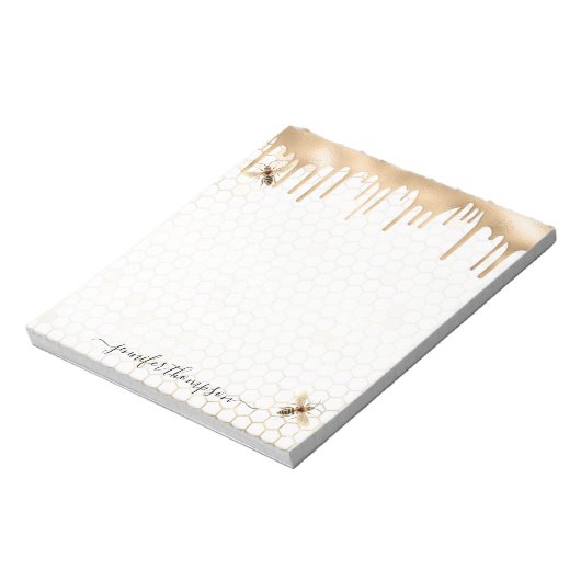 Honey Drip Bee Personalized Notitieblok (Linkerzijde)