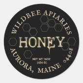 Honey Drip Black en Metallic Label met Honeycomb (Voorkant)