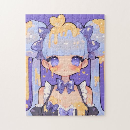 Honey Drip Kawaii Chibi Girl Legpuzzel (Verticaal)