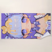 Honey Drip Kawaii Chibi Girl Strandlaken (Voorkant)