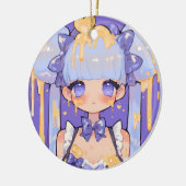 Honey Drip Kawaii Chibi Meisje Keramisch Ornament (Links)