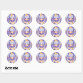 Honey Drip Kawaii Chibi Meisje Ronde Sticker (Vel)