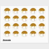 Honey Drip Sweets Bakery Gouden Elegante Pot Ronde Sticker (Vel)