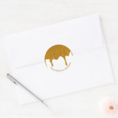 Honey Drip Sweets Bakery Gouden Elegante Pot Ronde Sticker (Envelop)