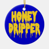 Honey Dripper Keramisch Ornament (Voorkant)