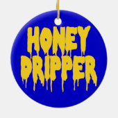 Honey Dripper Keramisch Ornament (Achterkant)