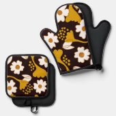 Honey Float Black Pot Holder Set (Voorkant / Achterkant)