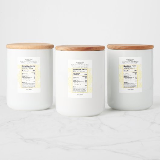 Honey Food Label Set Voedselcontainer Etiket (Flessen)