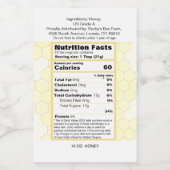 Honey Food Label Set Voedselcontainer Etiket (Enkel label)