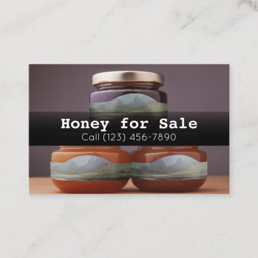 Honey for Sale Apiculture Business Company Busine Visitekaartje (Voorkant)
