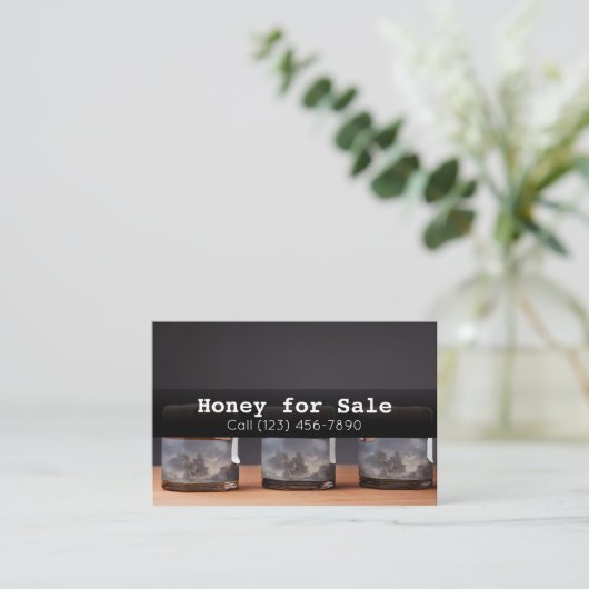 Honey for Sale Apiculture Business Company Visitekaartje (Staand voorkant)