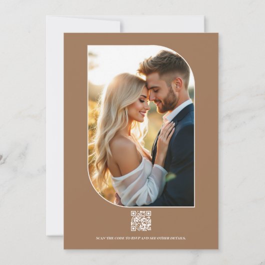 Honey Garden Abstract Floral Modern Spring Wedding Kaart (Achterkant)