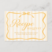 Honey Geel Bruiloftsreceptkaart Informatiekaartje (Voorkant)