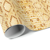 Honey Gold Blond Cobra Snakeskin Cadeaupapier (Rol Hoek)
