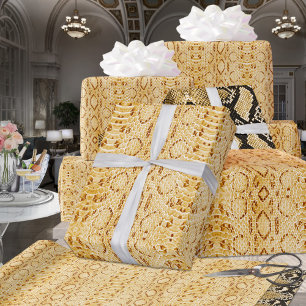 Honey Gold Blond Cobra Snakeskin Cadeaupapier