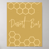 Honey Golden Beige Baby shower Dessert Bar Poster (Voorkant)