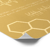 Honey Golden Beige Baby shower Pacifier Hunt Sign Poster (Hoek)