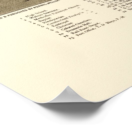 Honey Grove, TX Panoramic Map - 1886 Poster (Hoek)