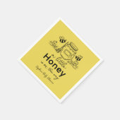 Honey Hand-drawn Jar Bees Yellow Baby Shower Servet (Hoek)