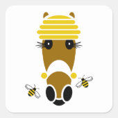Honey Hattingdon Square Sticker (Voorkant)