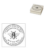 Honey Heraldic Bee Stamp Rubberstempel (Gestempeld)