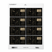 Honey Hex 3-panel voedingsfeiten en Baby-waarschuw Etiket (Full Sheet)