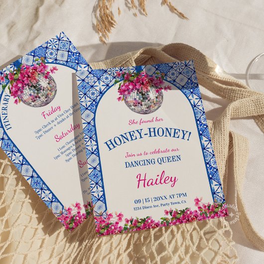 Honey Honey Dancing Queen Meidenavond Kaart