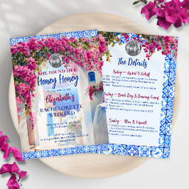 Honey Honey Floral Bachelorette Party Itinerary Kaart