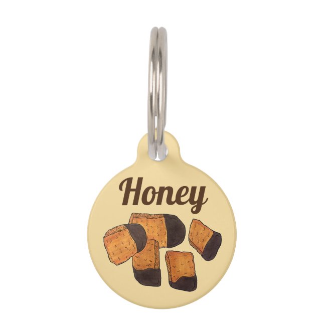 HONEY Honeycomb Sponge Cinder Toffee Snoep Sweet Huisdierpenning (Voorkant)