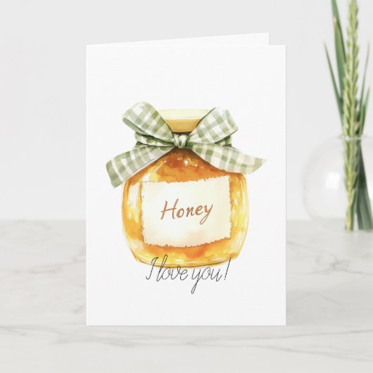 Honey, I love you Honey Jar Kaart (Voorkant)